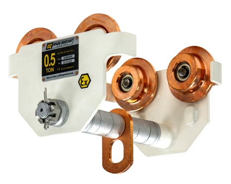 OZSR05PBT .5 T Spark Resistant Push Beam Trolley