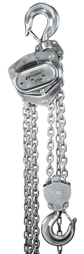 OZSS020-10CH 2 T Stainless Steel Chain Hoist 10 ft. lift